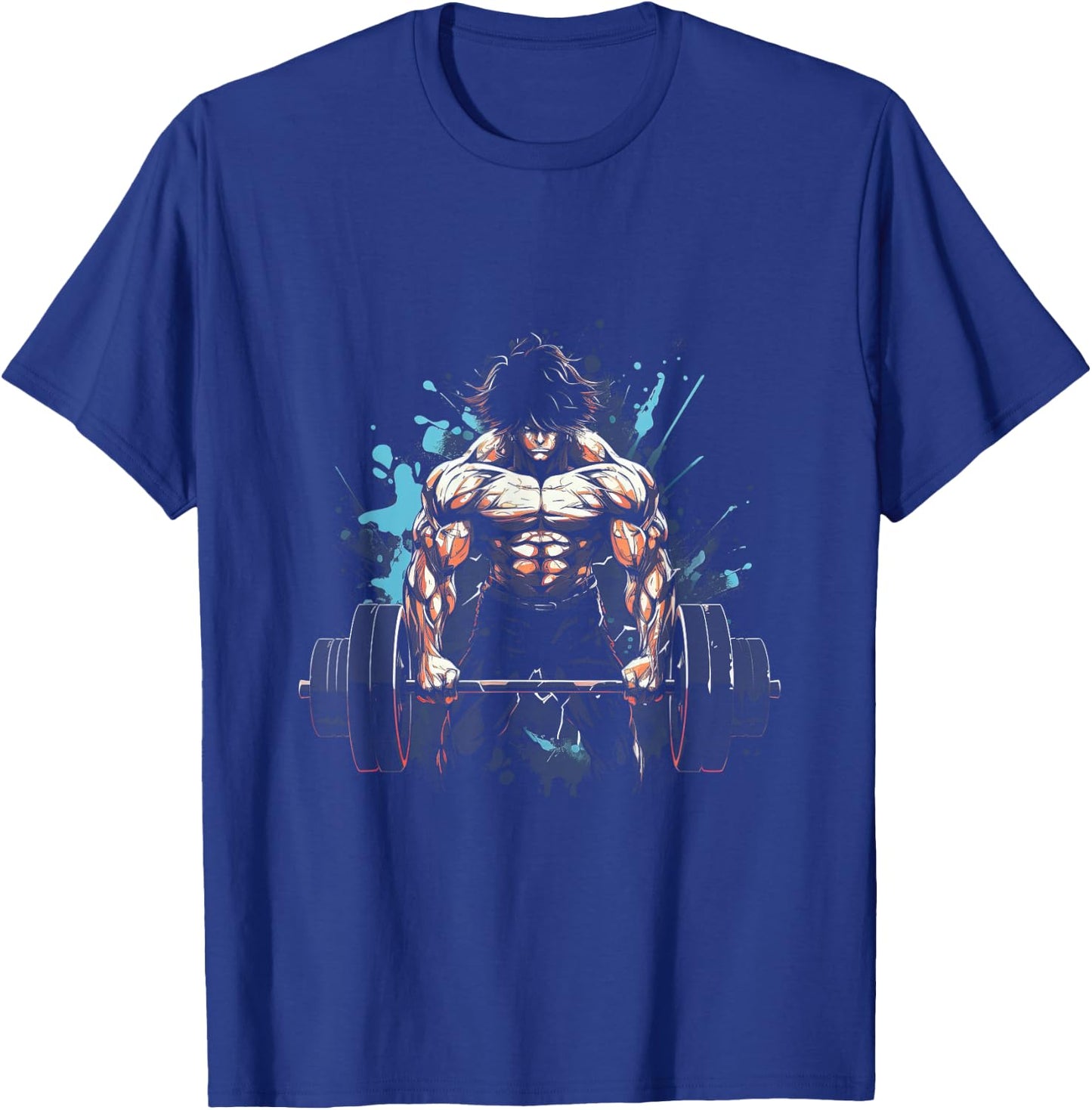 Anime Young Deadlift Fitness Motivation Strenght T-Shirt - T-Shirt | Royal