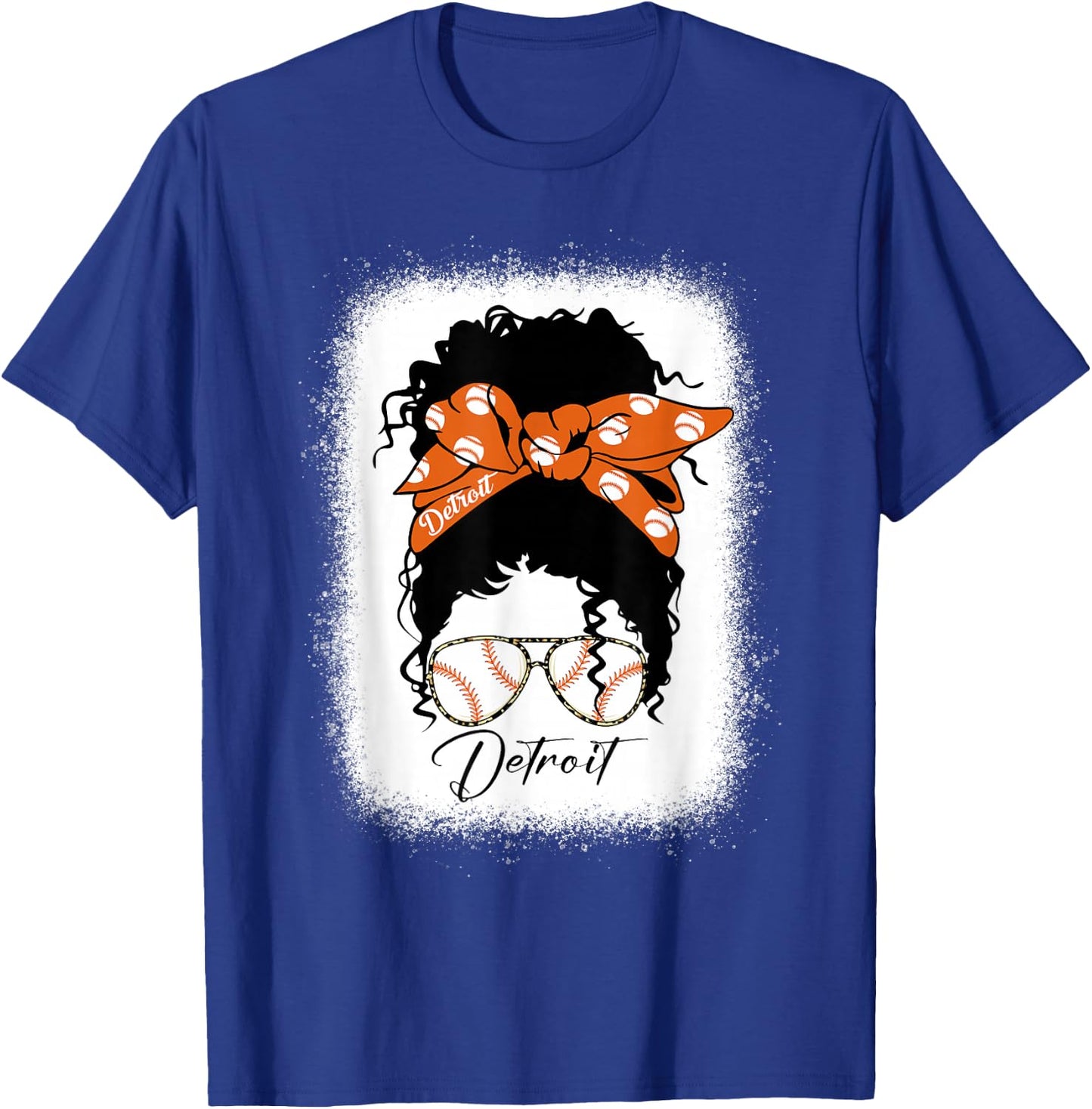 Datroit Messy Bun Bleached I Love Datroit T-Shirt - T-Shirt | Royal