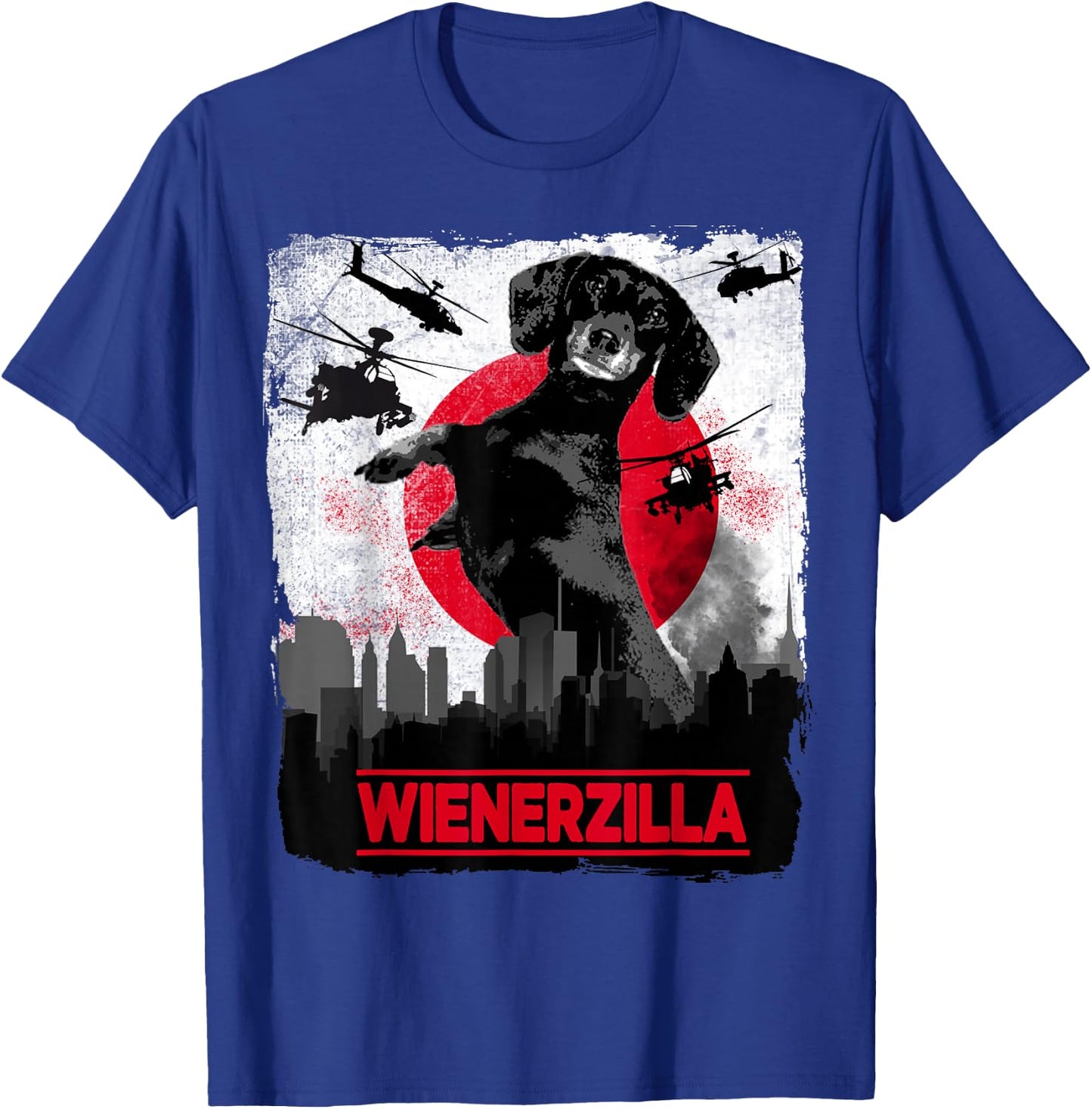 Funny Wienerzilla Dachshund Dog T-Shirt - T-Shirt | Royal