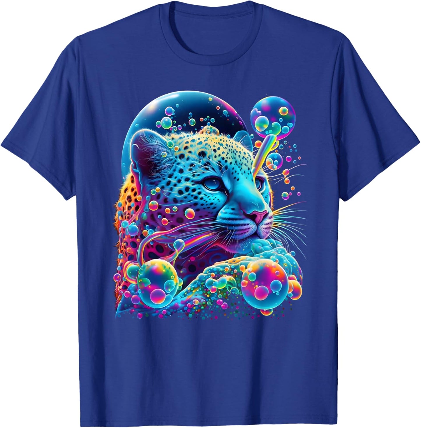 Colorful Rainbow Cheetah Graphic T-Shirt - T-Shirt | Royal