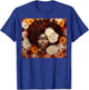 Afro Woman Floral Black Queen Puff Art Melanin Orange White T-Shirt - T-Shirt | Royal