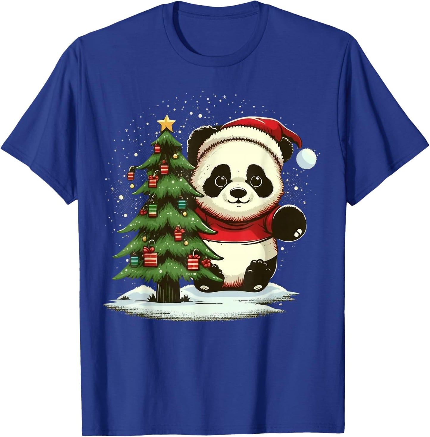 Xmas Panda Santa on Christmas Panda T-Shirt - T-Shirt | Royal