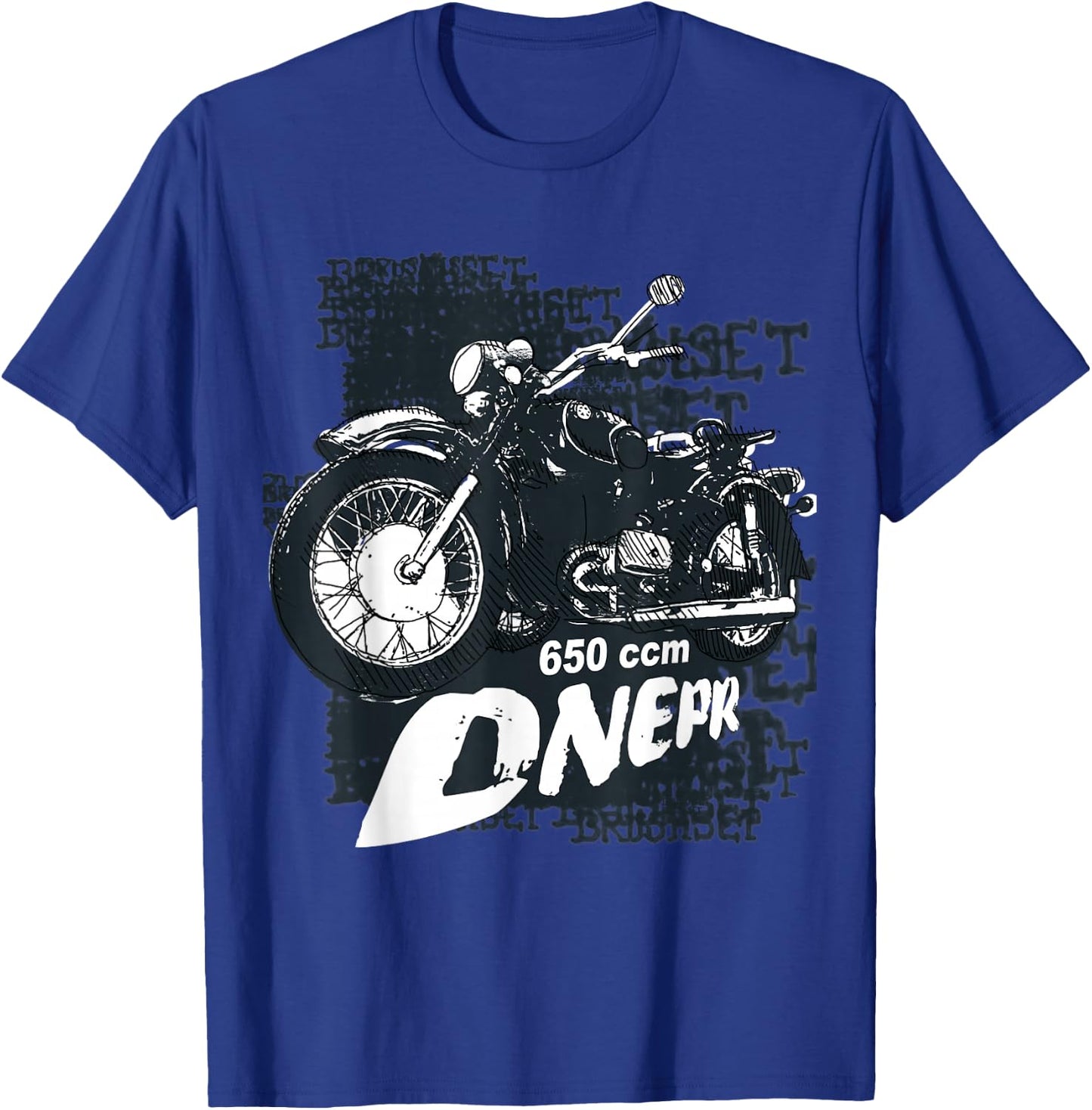 Dnepr 650 cc Sowjet Motorcycle with Side Car T-Shirt - T-Shirt | Royal