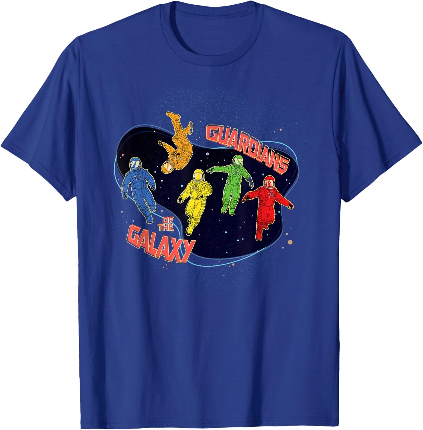 Marvel Guardians of the Galaxy Volume 3 Team in Spacesuits T-Shirt - T-Shirt | Royal
