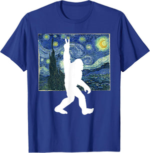 Bigfoot Starry Night T-Shirt - T-Shirt | Royal