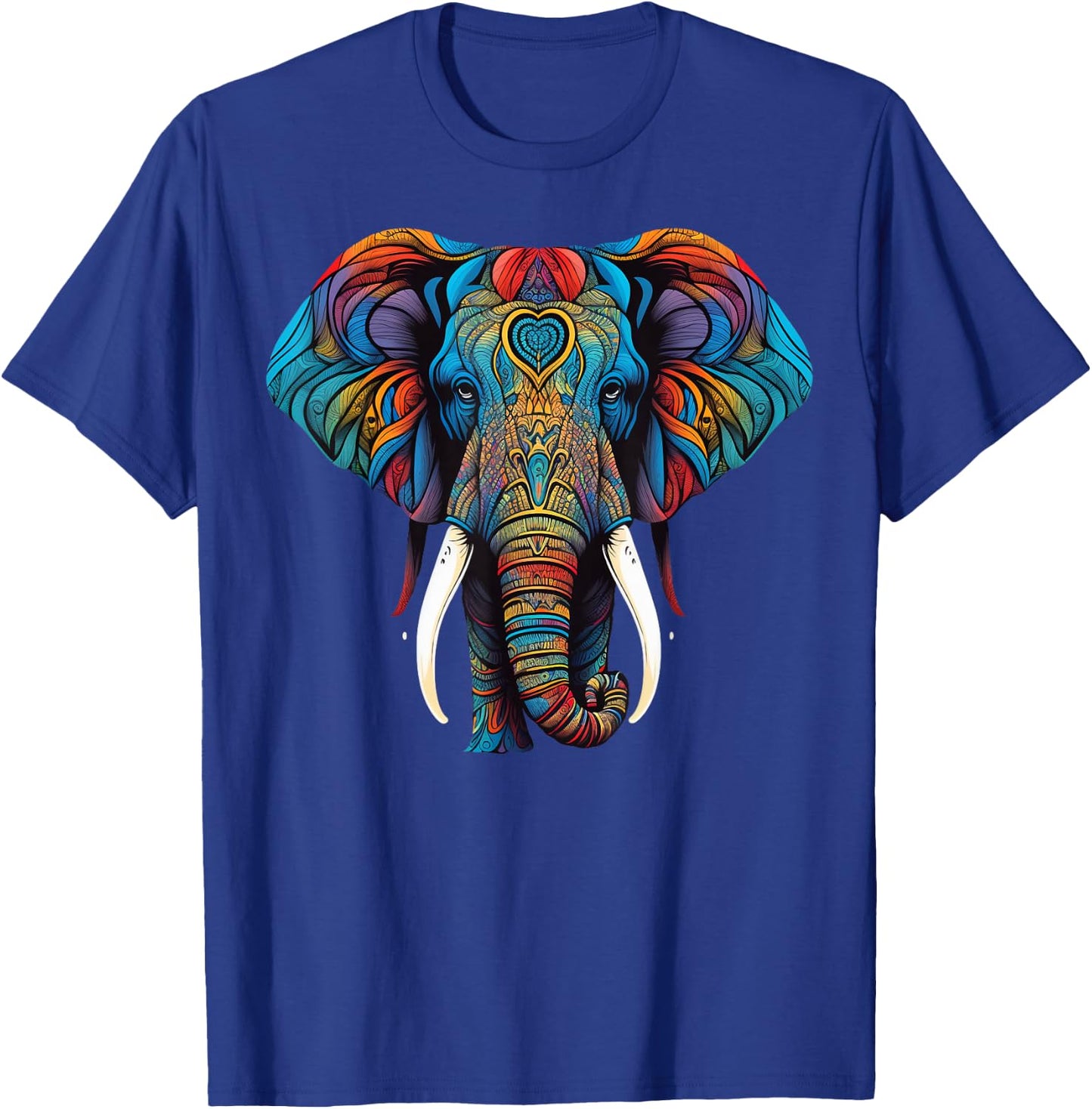 Geometry Elephant Mandala Art T-Shirt - T-Shirt | Royal