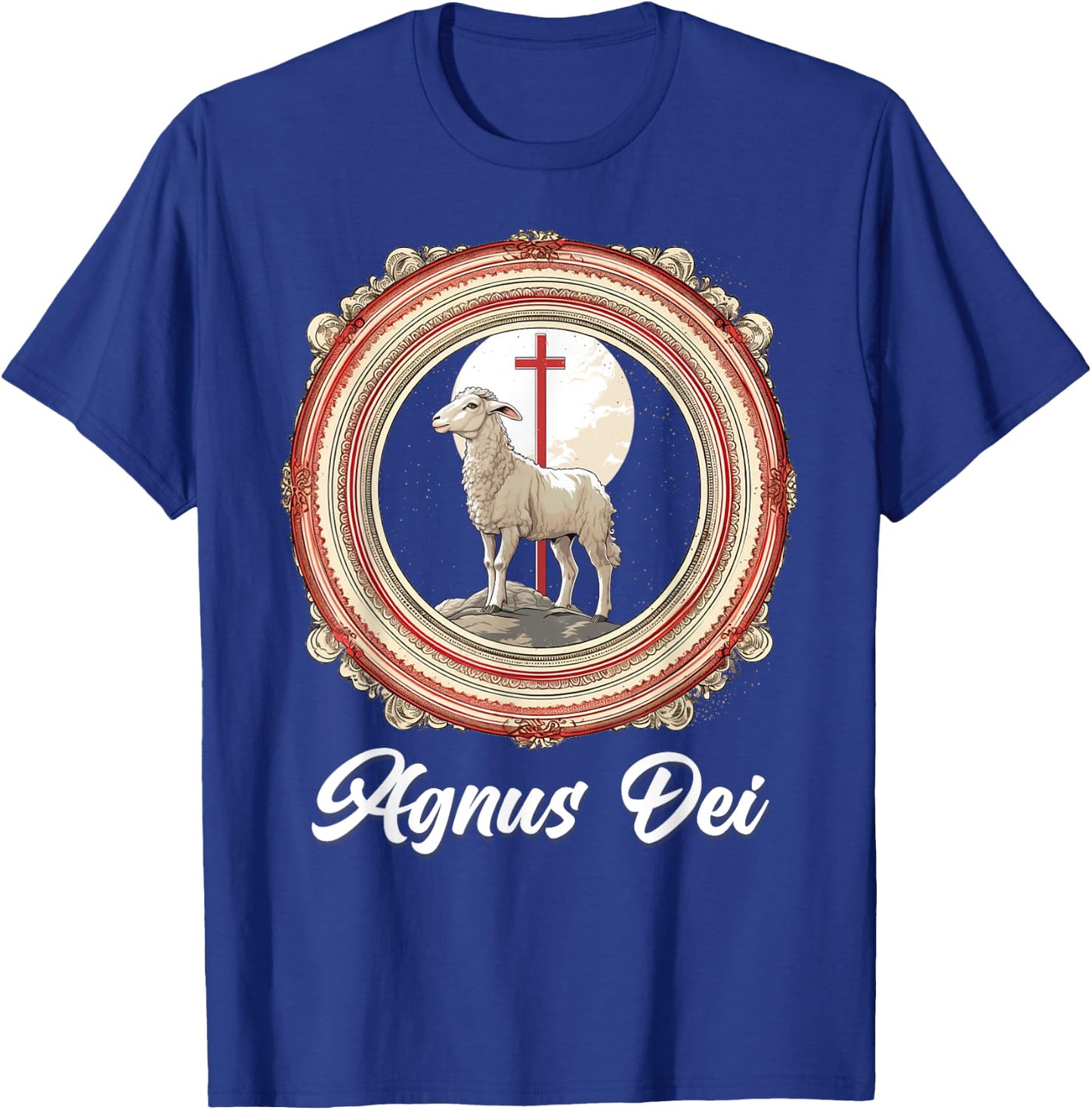 Agnus Dei Sanctus Traditional Latin Mass Catholic T-Shirt - T-Shirt | Royal