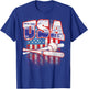 Baseball Shirt American Sport Fan USA Flag 2026 T-Shirt - T-Shirt | Royal