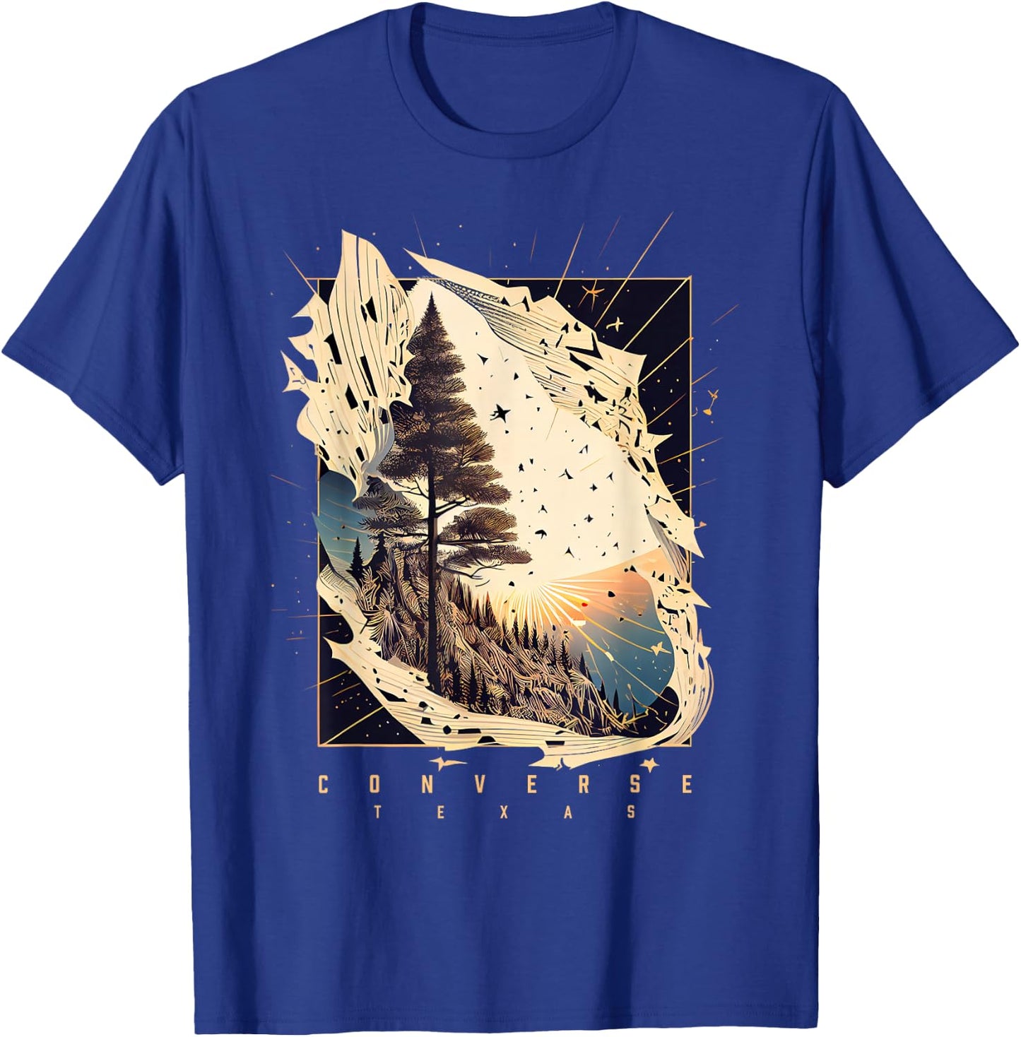 Converse Texas Vintage Forest T-Shirt - T-Shirt | Royal