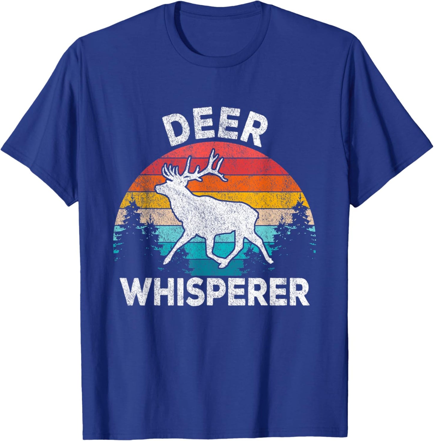 Deer Whisperer Deer Lover Funny Deer Quote Retro T-Shirt - T-Shirt | Royal