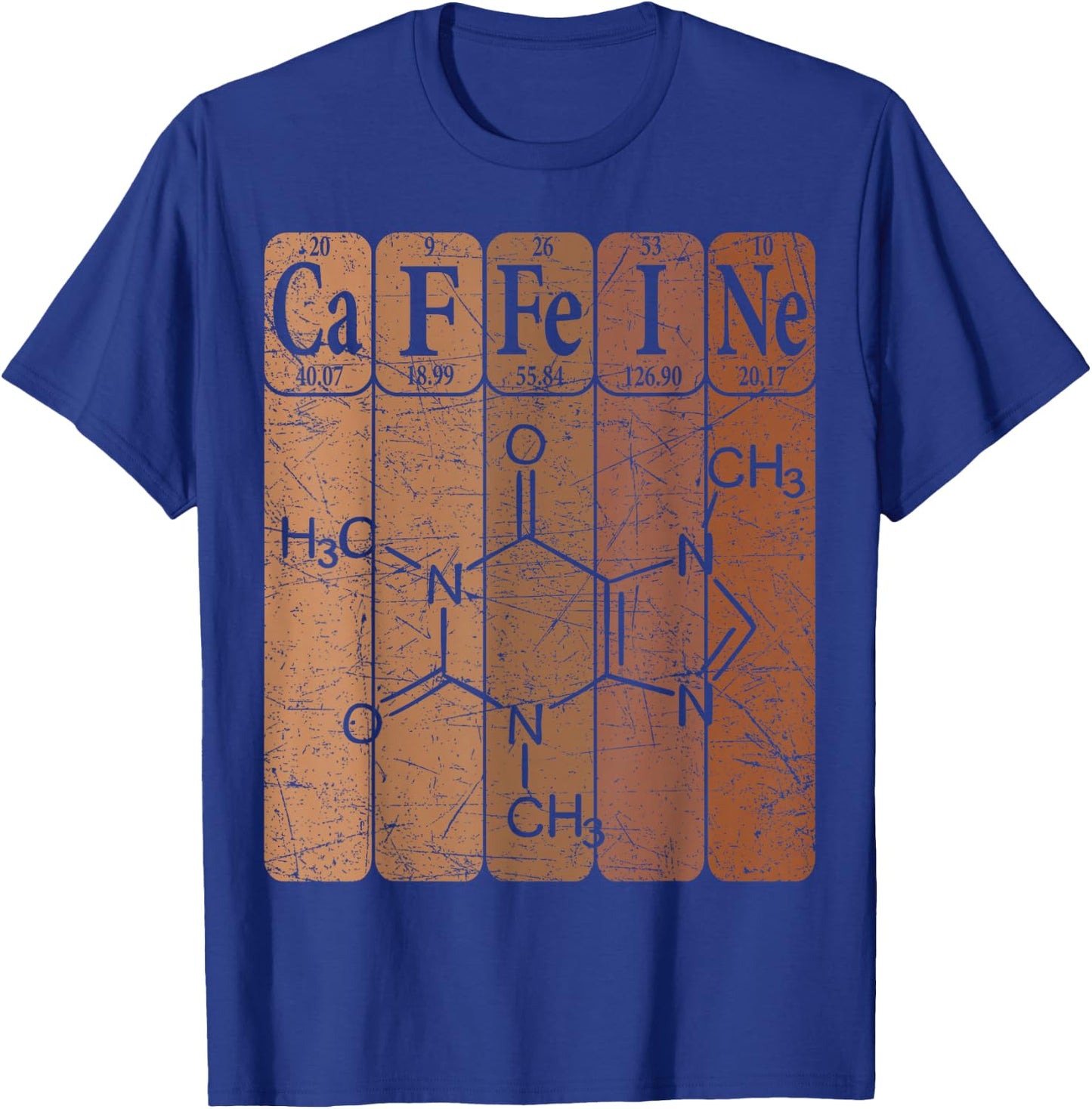 Caffeine Periodic Table Elements Coffeeholic Coffee Lover T-Shirt - T-Shirt | Royal