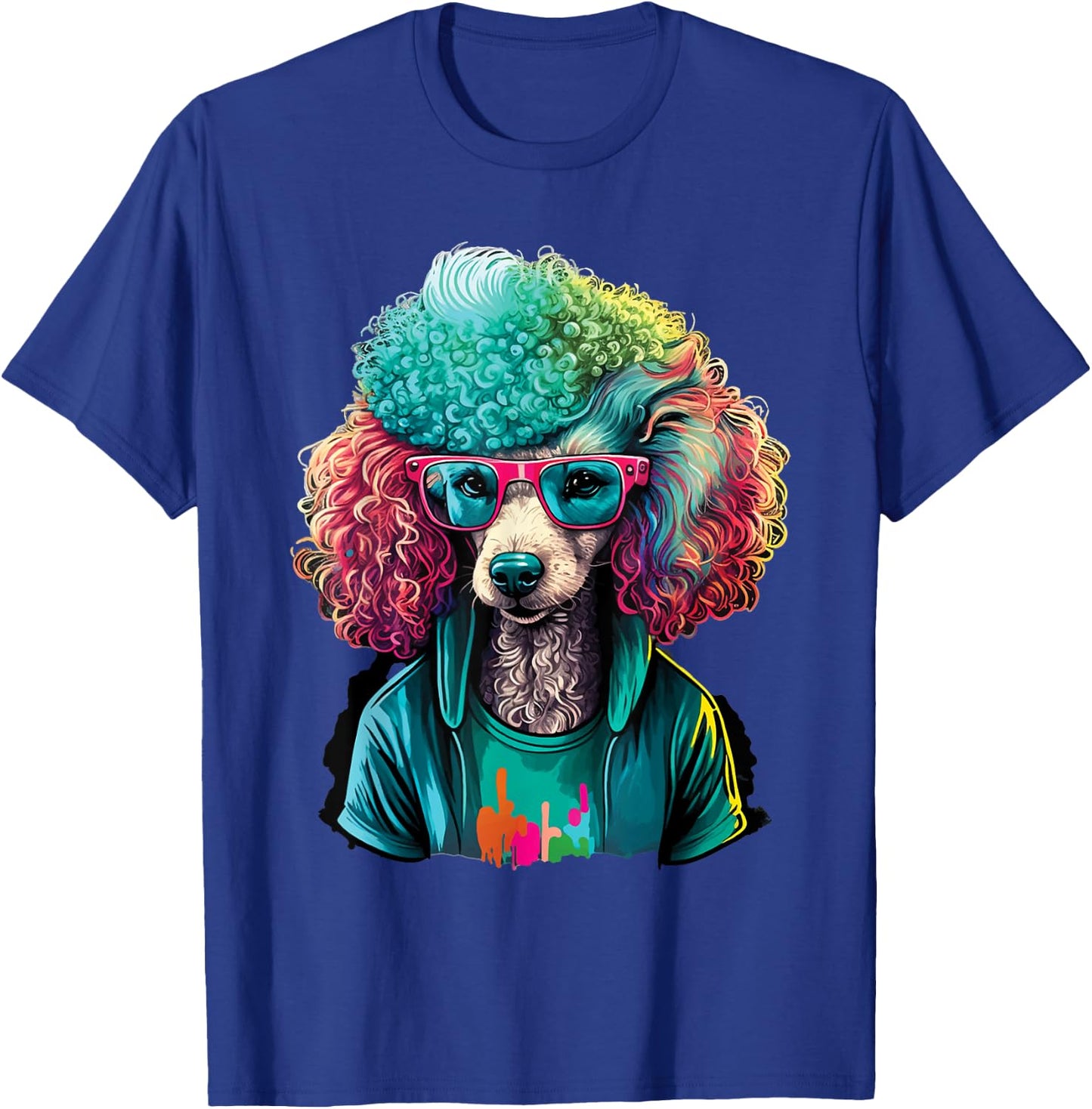 Tie Dye Poodle - Dog Owner Puppy Lover Pet Breeder Men Women Kids T-Shirt - T-Shirt | Royal