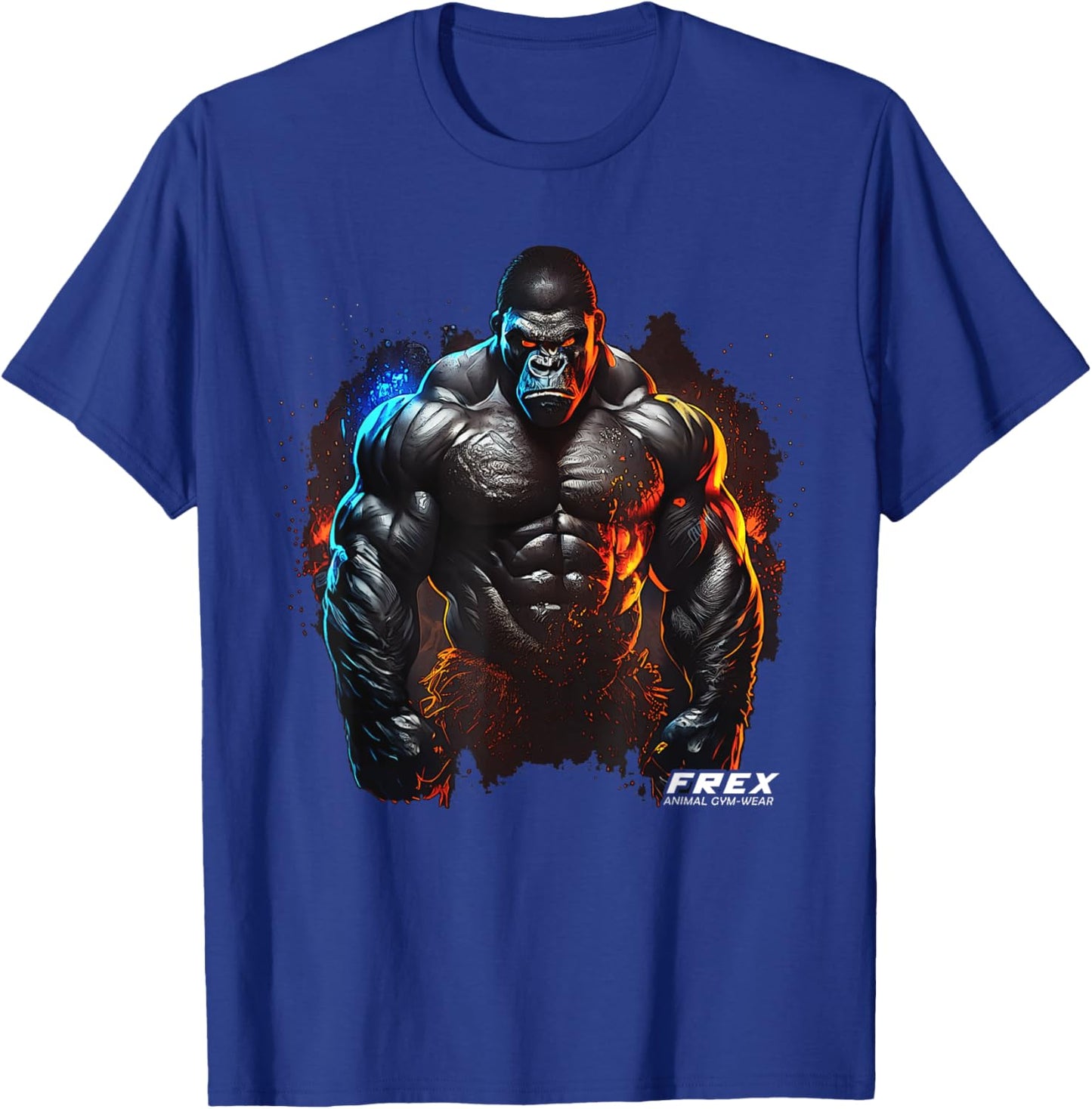 Gorilla Monkey Gym Wear Bodybuilding Workout Motivation T-Shirt - T-Shirt | Royal