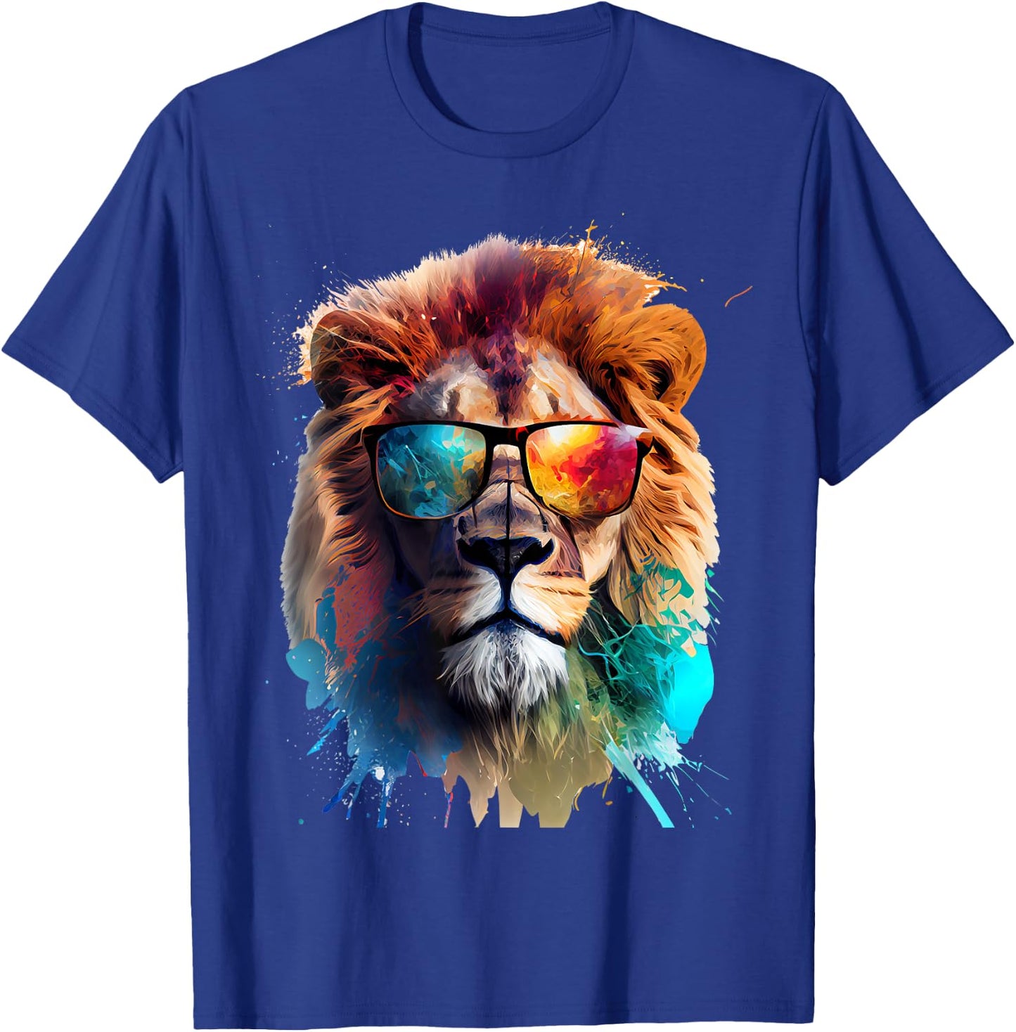 Lion sunglasses favorite animal nature vacationer lions T-Shirt - T-Shirt | Royal