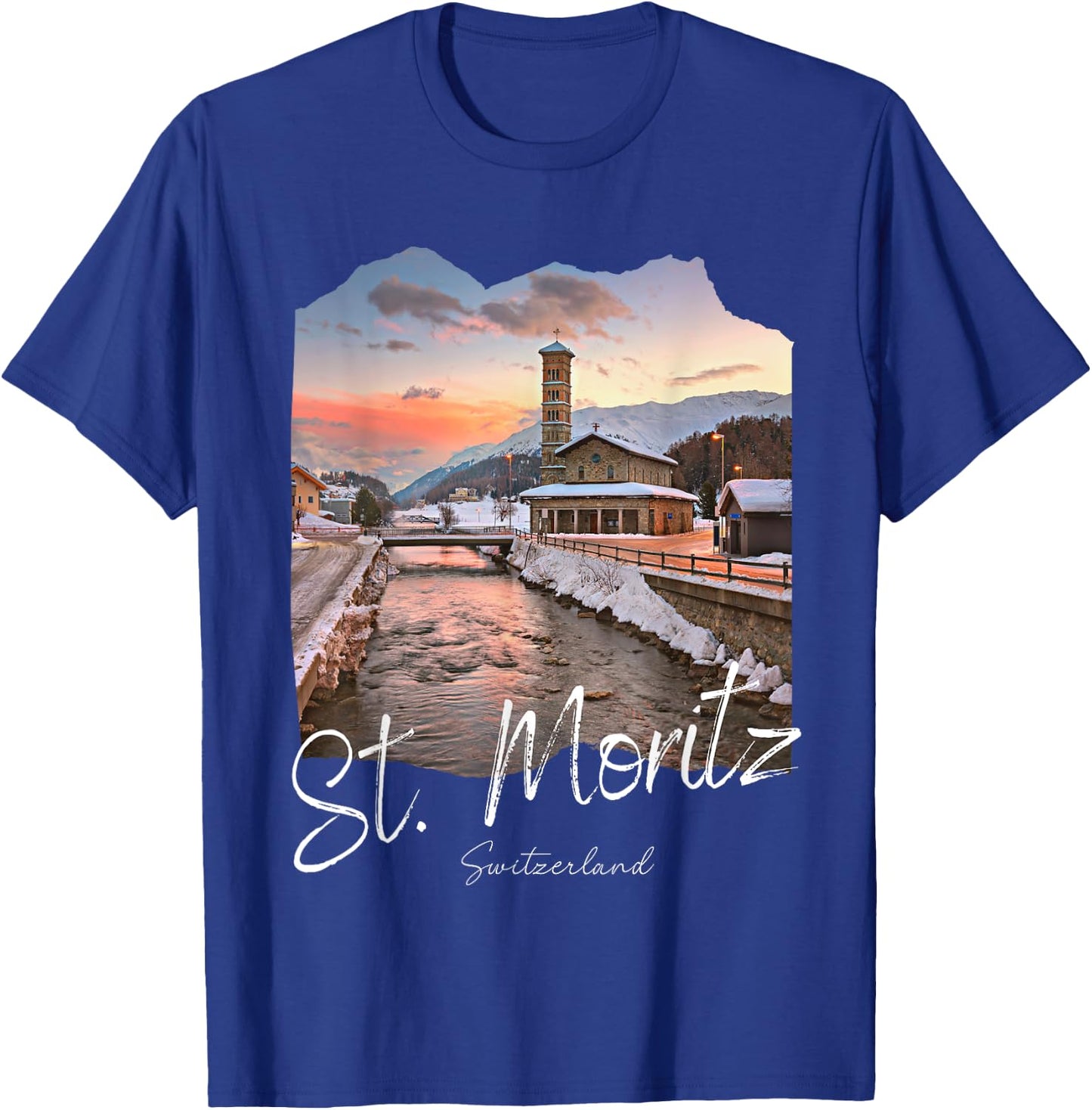 St. Moritz Souvenir Switzerland T-Shirt - T-Shirt | Royal