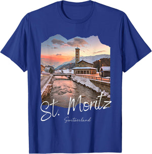 St. Moritz Souvenir Switzerland T-Shirt - T-Shirt | Royal