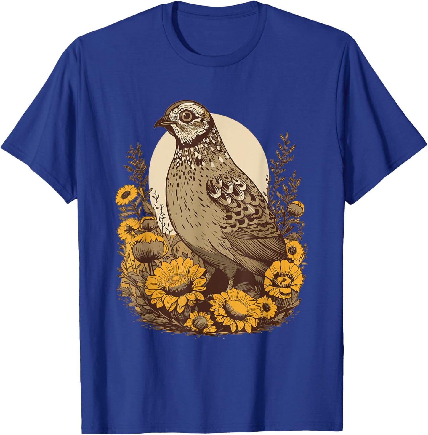 Quail Sunflower Outfit Quail Bird Lovers Girls T-Shirt - T-Shirt | Royal