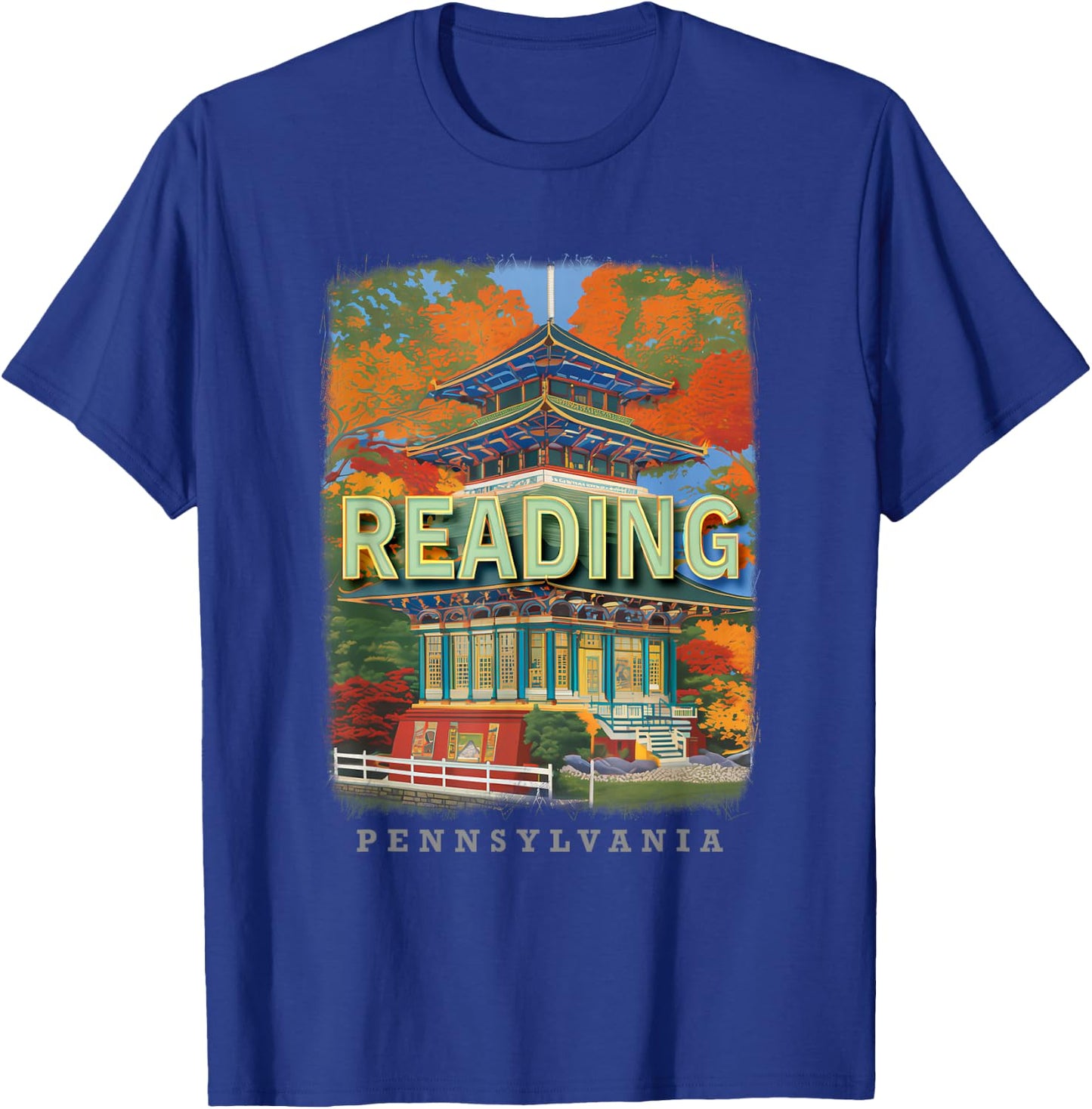 Reading Pennsylvania PA Historic Landmarks SD406 T-Shirt - T-Shirt | Royal