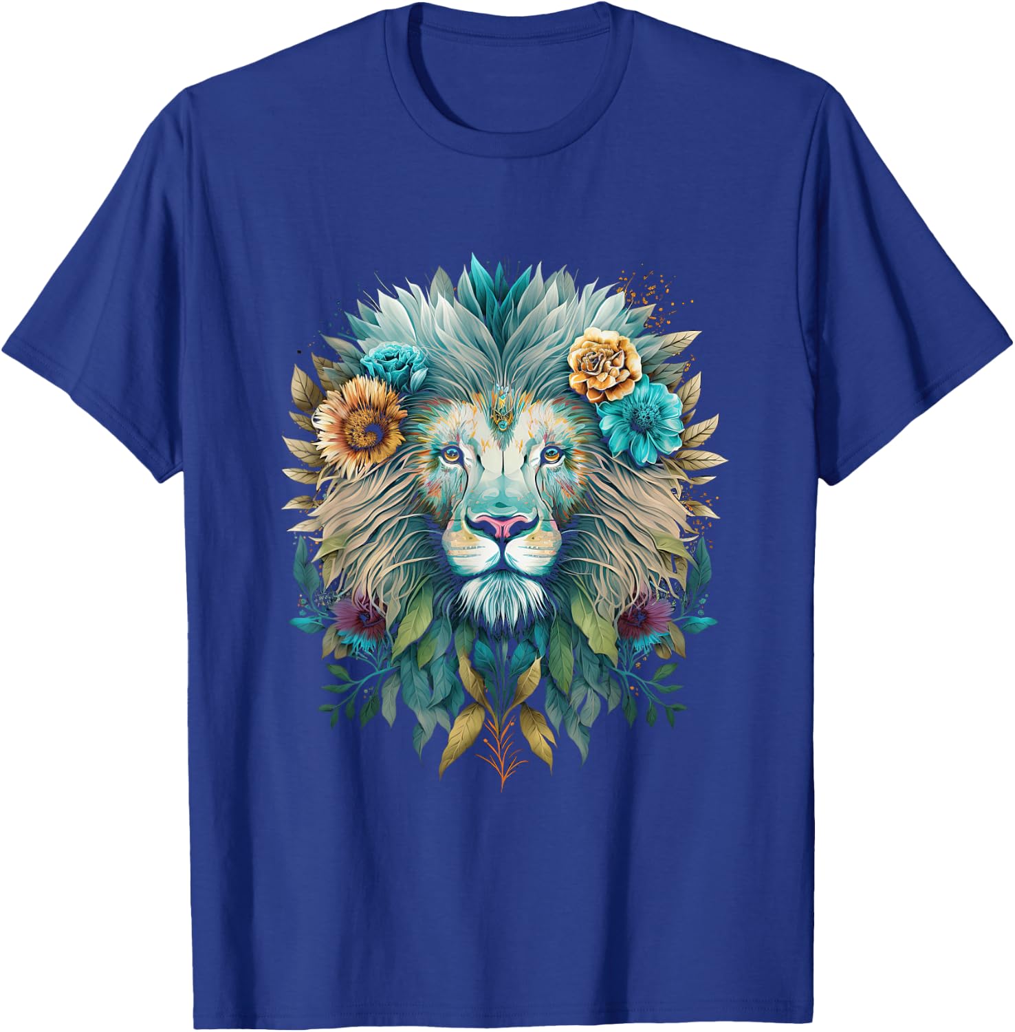 Lion colorful lions From Africa Day of the Dead T-Shirt - T-Shirt | Royal