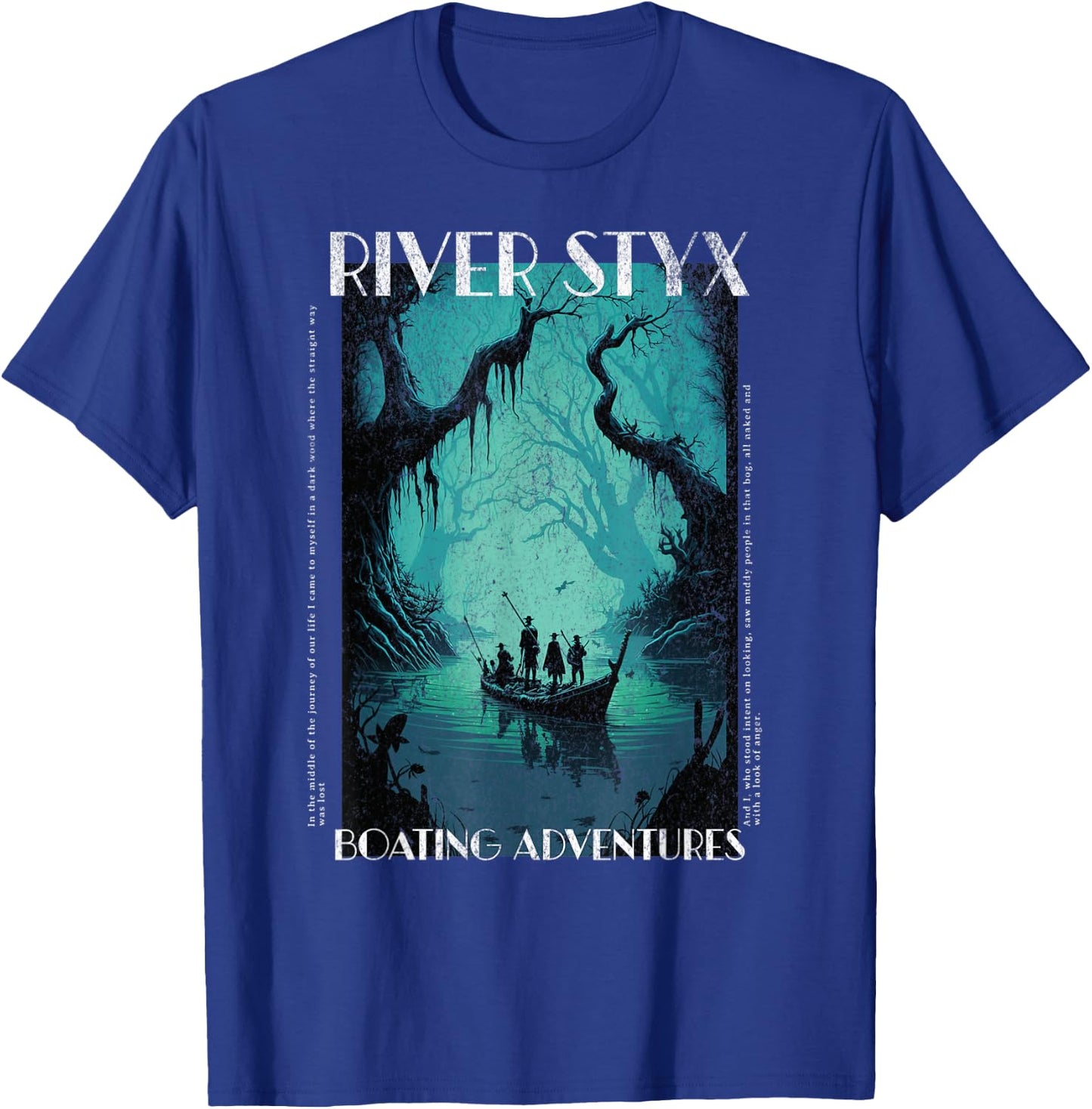 River Styx, Boating Adventures Cool Literature Reading Cute T-Shirt - T-Shirt | Royal