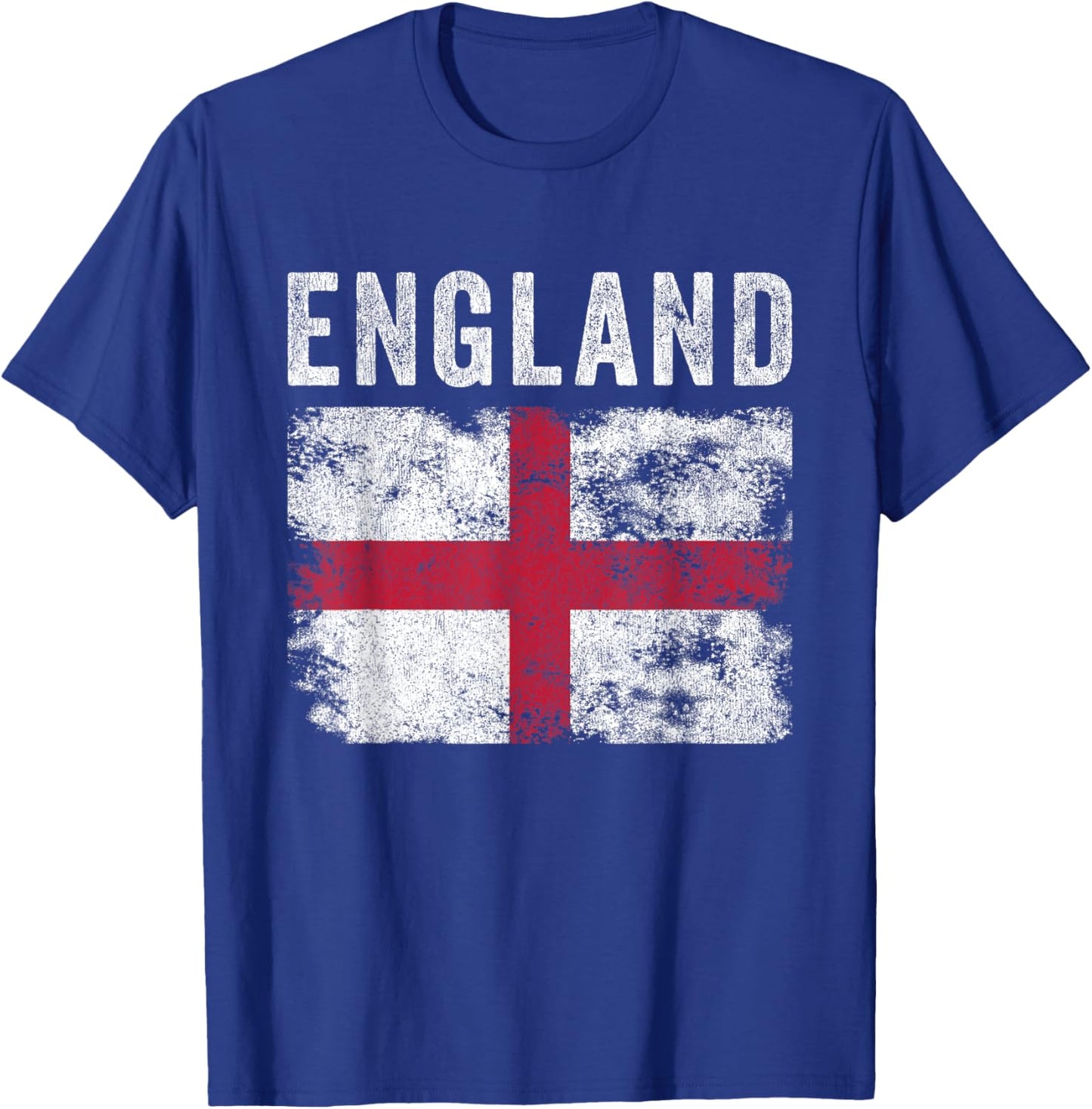 England Flag Distressed - Men Women Kids - English Flag T-Shirt - T-Shirt | Royal