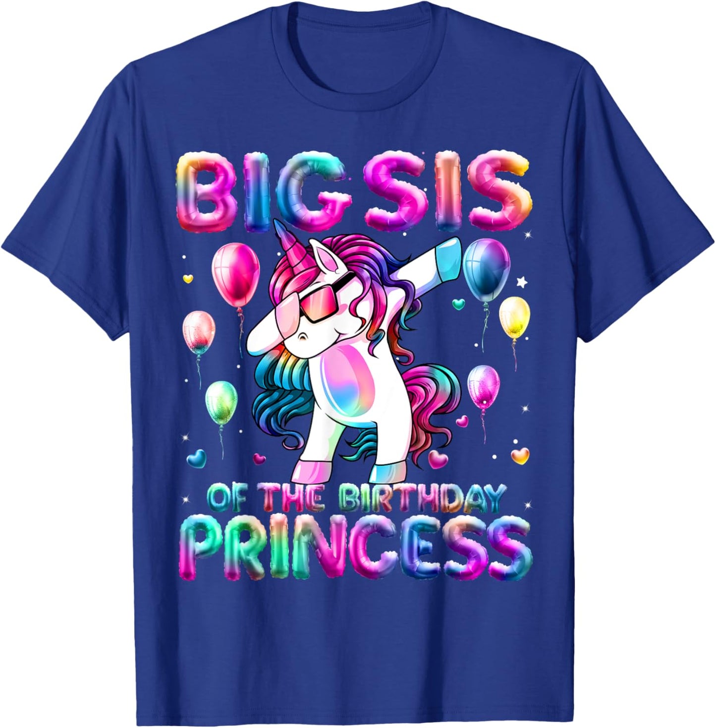 Sister of the Birthday Princess Girl Dabbing Unicorn Sister T-Shirt - T-Shirt | Royal