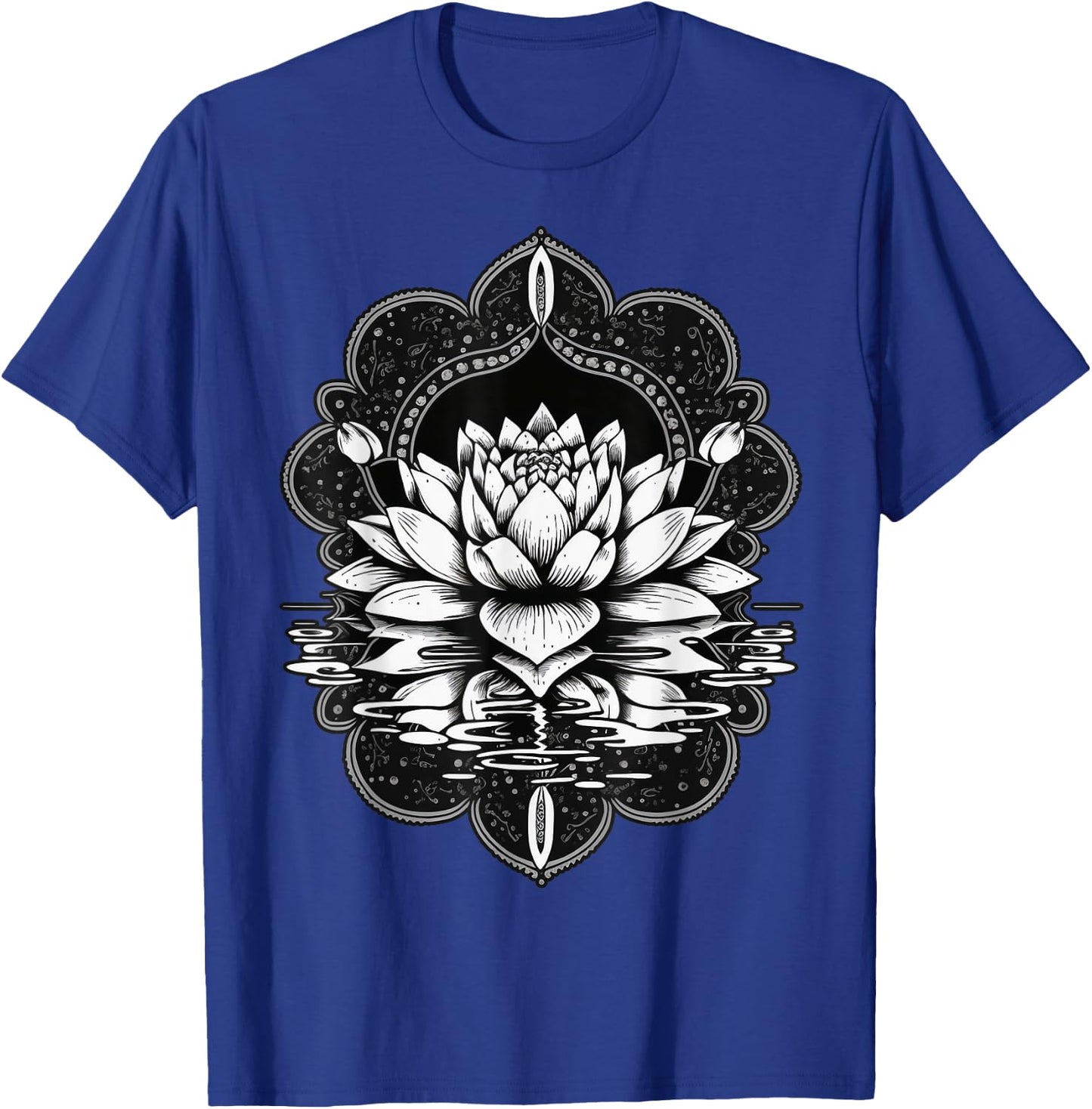 Floating Lotus Flower on water Lotus Flower T-Shirt - T-Shirt | Royal