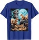 Presto Spirit of the Wild Funny Squirrels Black Women's Cartoon Animal-Print , Small, Short Sleeve, Classic Fit T-Shirt - T-Shirt | Royal
