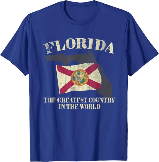 Florida The Greatest Country In The World T-Shirt - T-Shirt | Royal