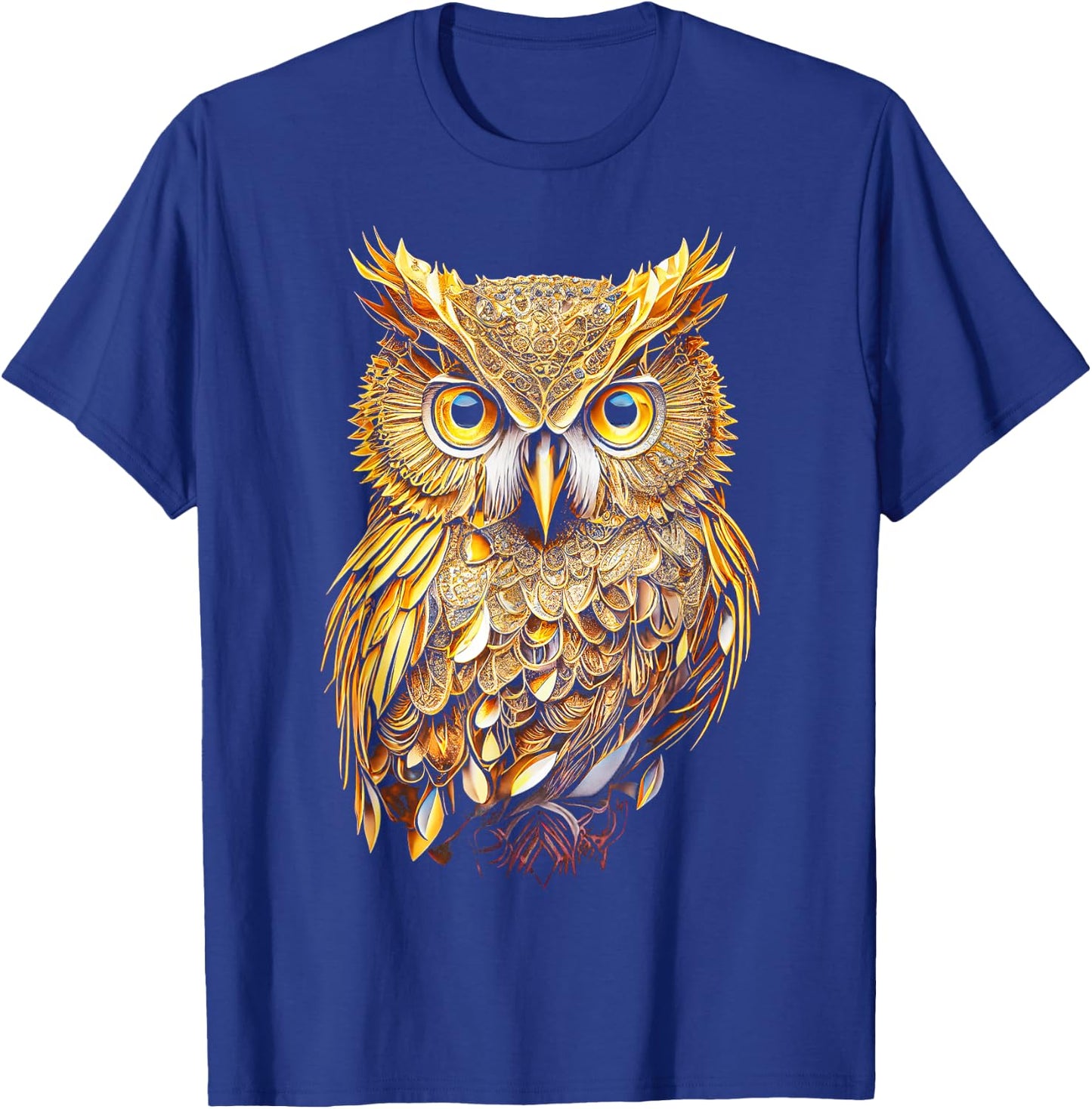 Owl Colourful Bird Art Owl Graphic Animal Owls Owl T-Shirt - T-Shirt | Royal