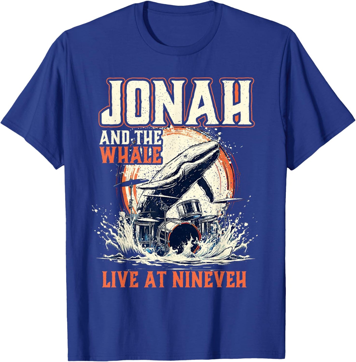 Christian Rock Shirt Jonah and Whales Vintage Funny T-Shirt - T-Shirt | Royal