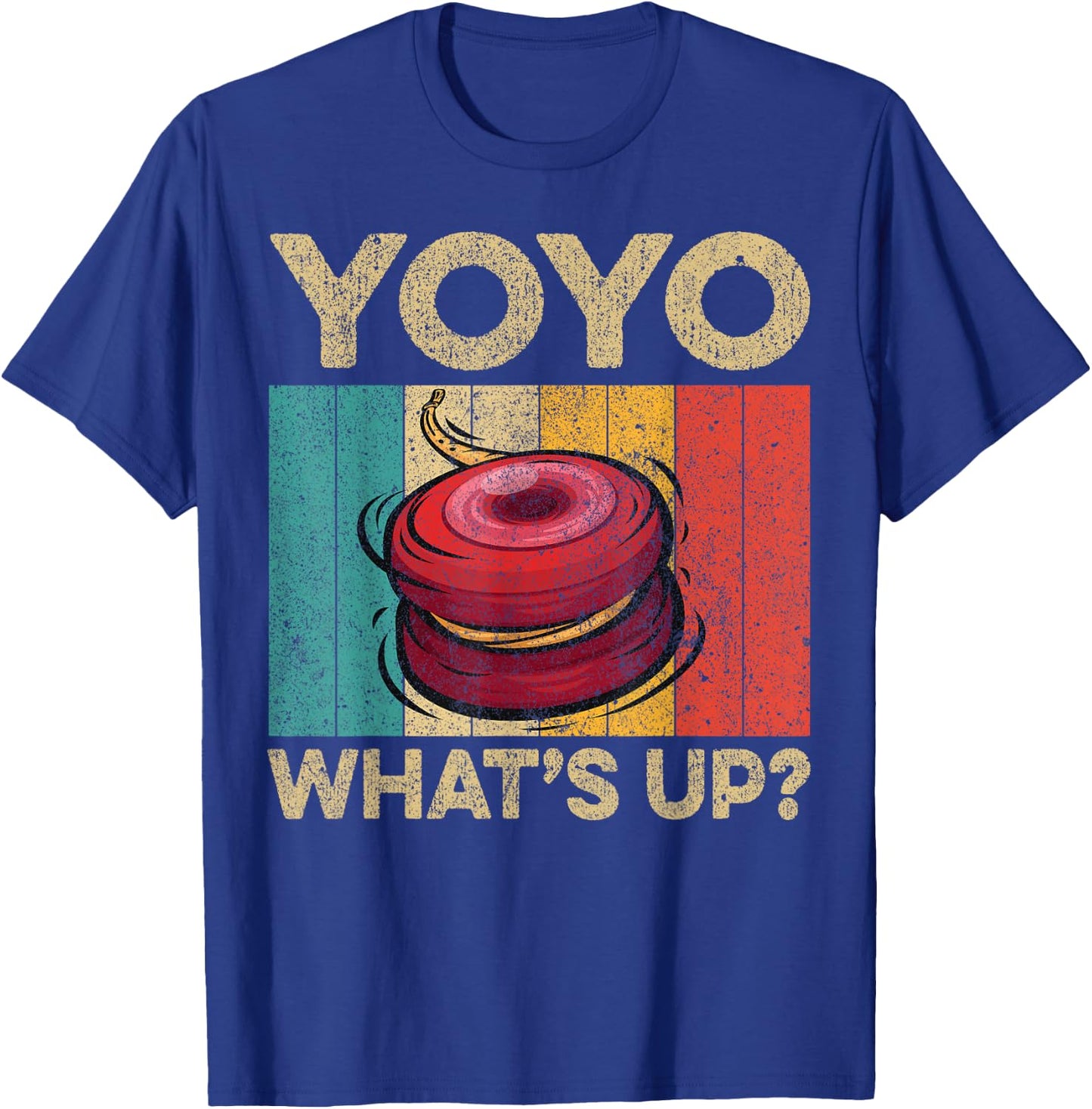 Yoyo What's Up | Funny Vintage Yoyo Lovers T-Shirt - T-Shirt | Royal