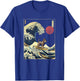 Standard Schnauzer Japanese Kanagawa Wave Funny Surf Dog T-Shirt - T-Shirt | Royal