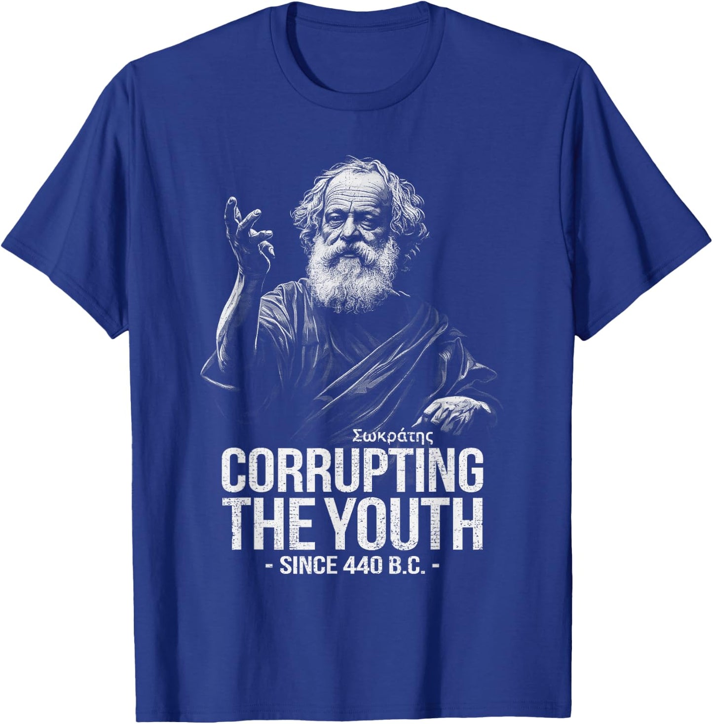 Socrates Corrupting The Youth Ancient Philosophy Philosopher T-Shirt - T-Shirt | Royal