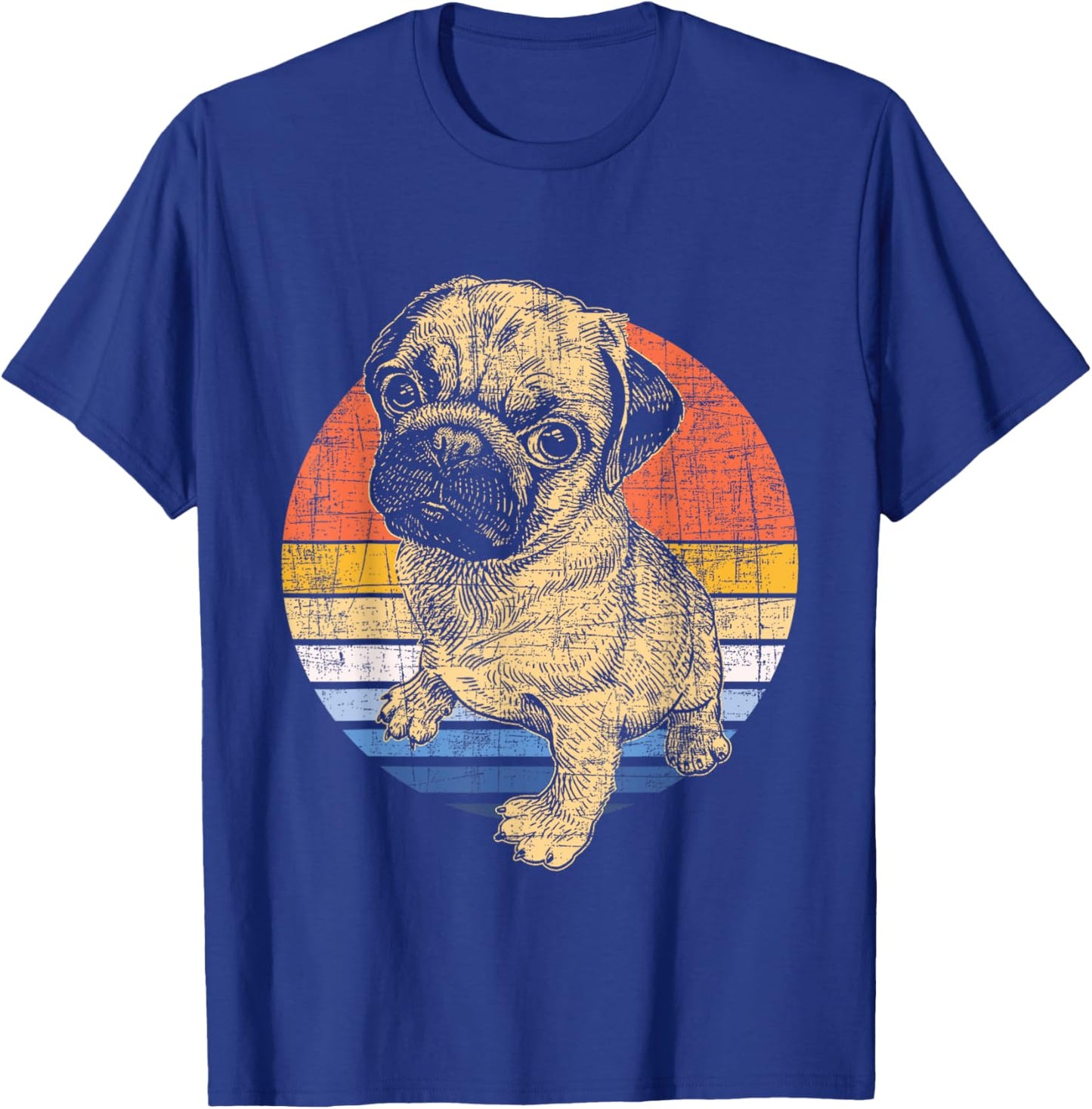 Retro Vintage Pug - Dog Lover Puppy Pet Trainer Breeder T-Shirt - T-Shirt | Royal