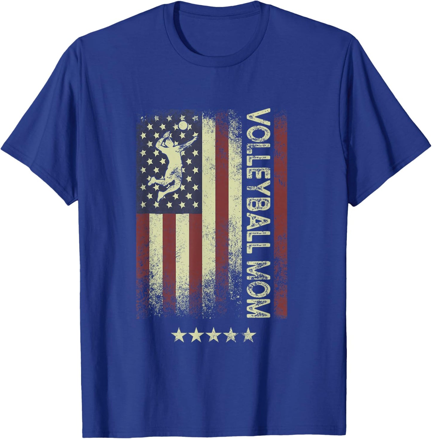 USA American Flag - Volleyball Mom Men T-Shirt - T-Shirt | Royal