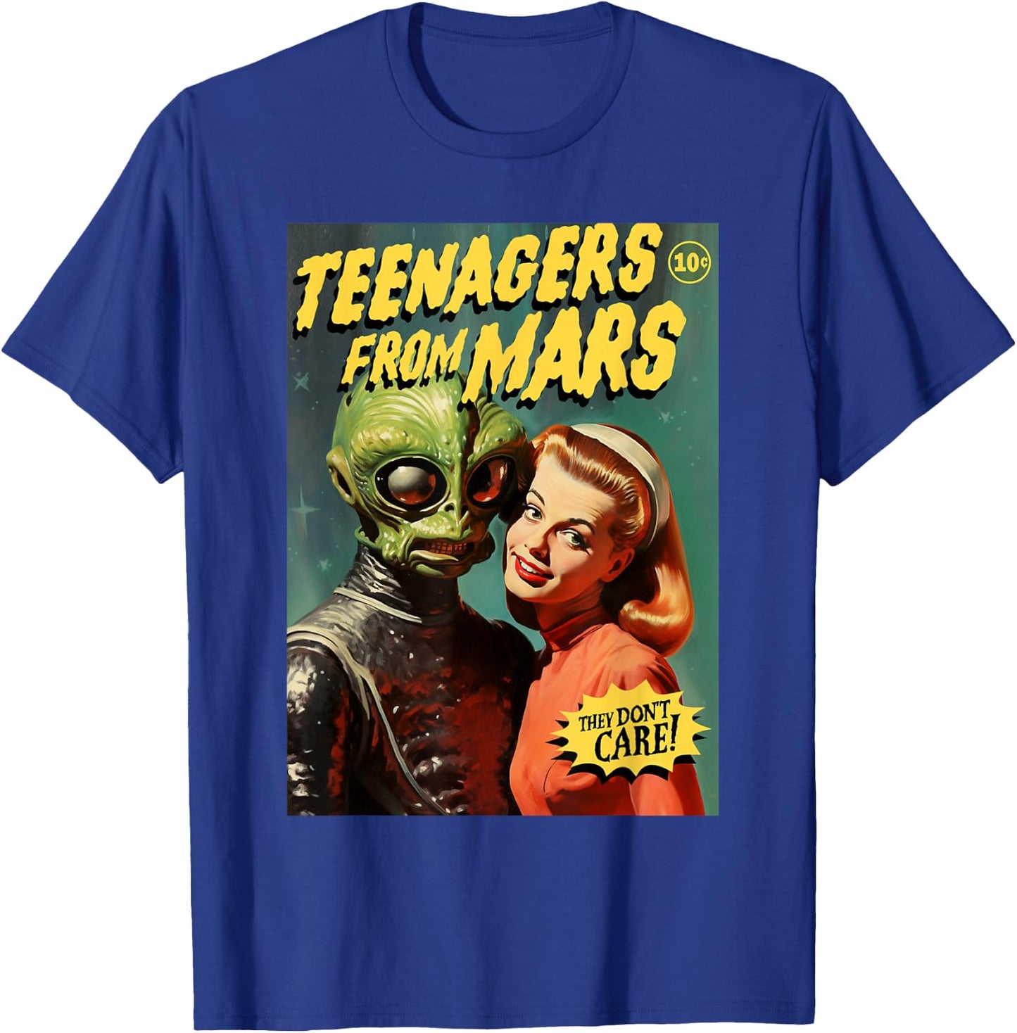 Teenagers From Mars 1950s Horror Comic Cover T-Shirt - T-Shirt | Royal