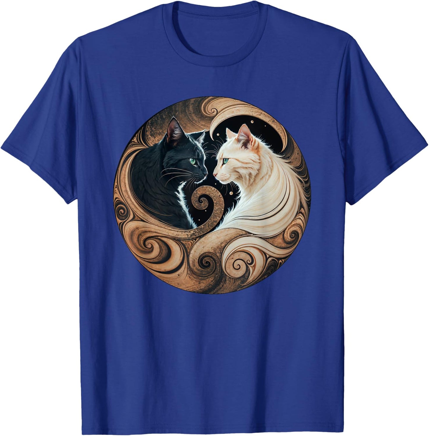 Cats Yin Yang T-Shirt - T-Shirt | Royal