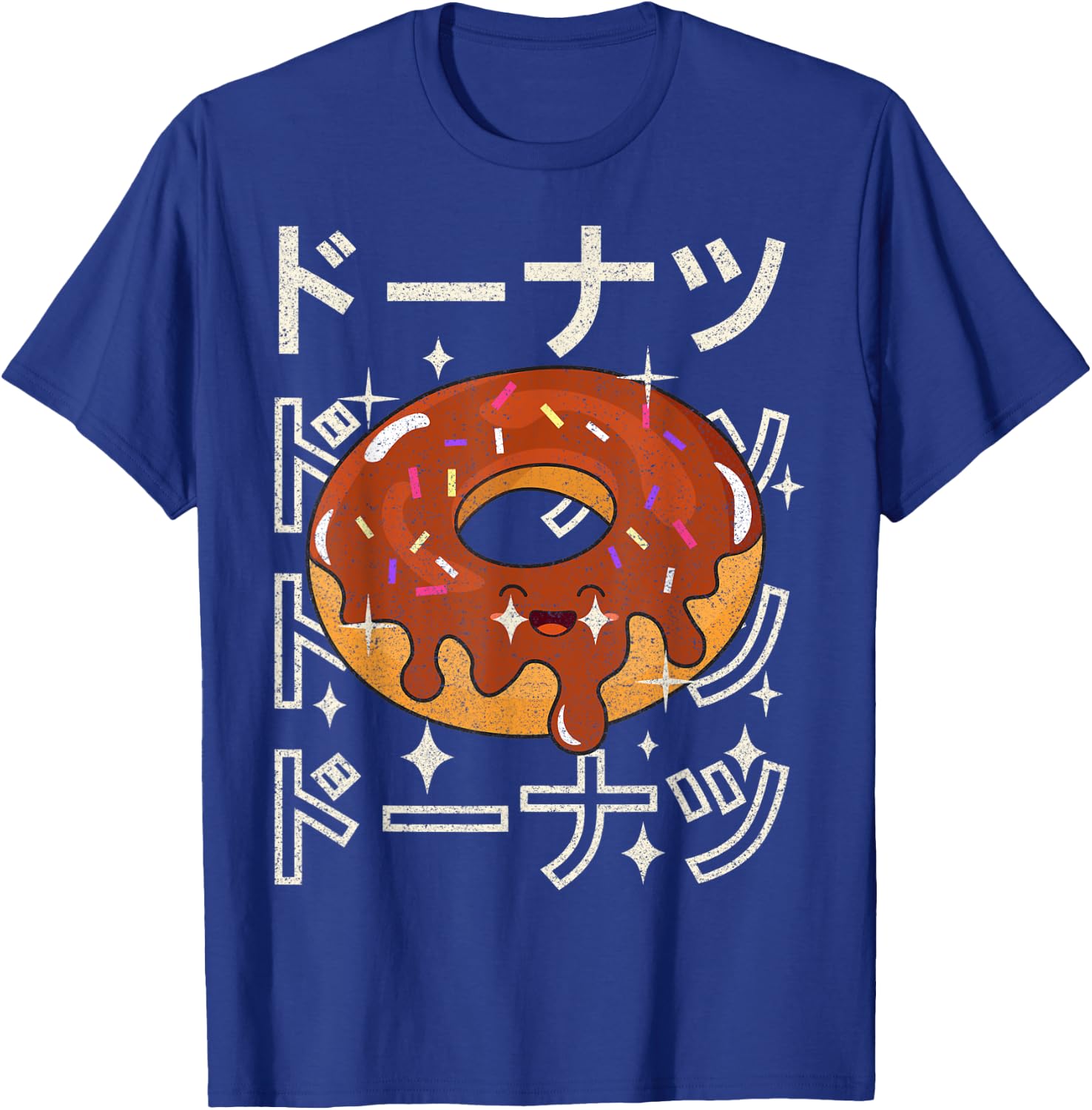 Funny 90s Japanese Cute Kawaii Donut Vintage Aesthetic Anime T-Shirt - T-Shirt | Royal