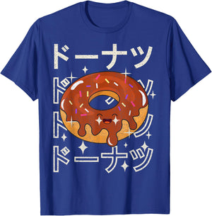 Funny 90s Japanese Cute Kawaii Donut Vintage Aesthetic Anime T-Shirt - T-Shirt | Royal