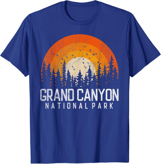 Grand Canyon US National Park Arizona Vintage Retro 80s Gift T-Shirt - T-Shirt | Royal