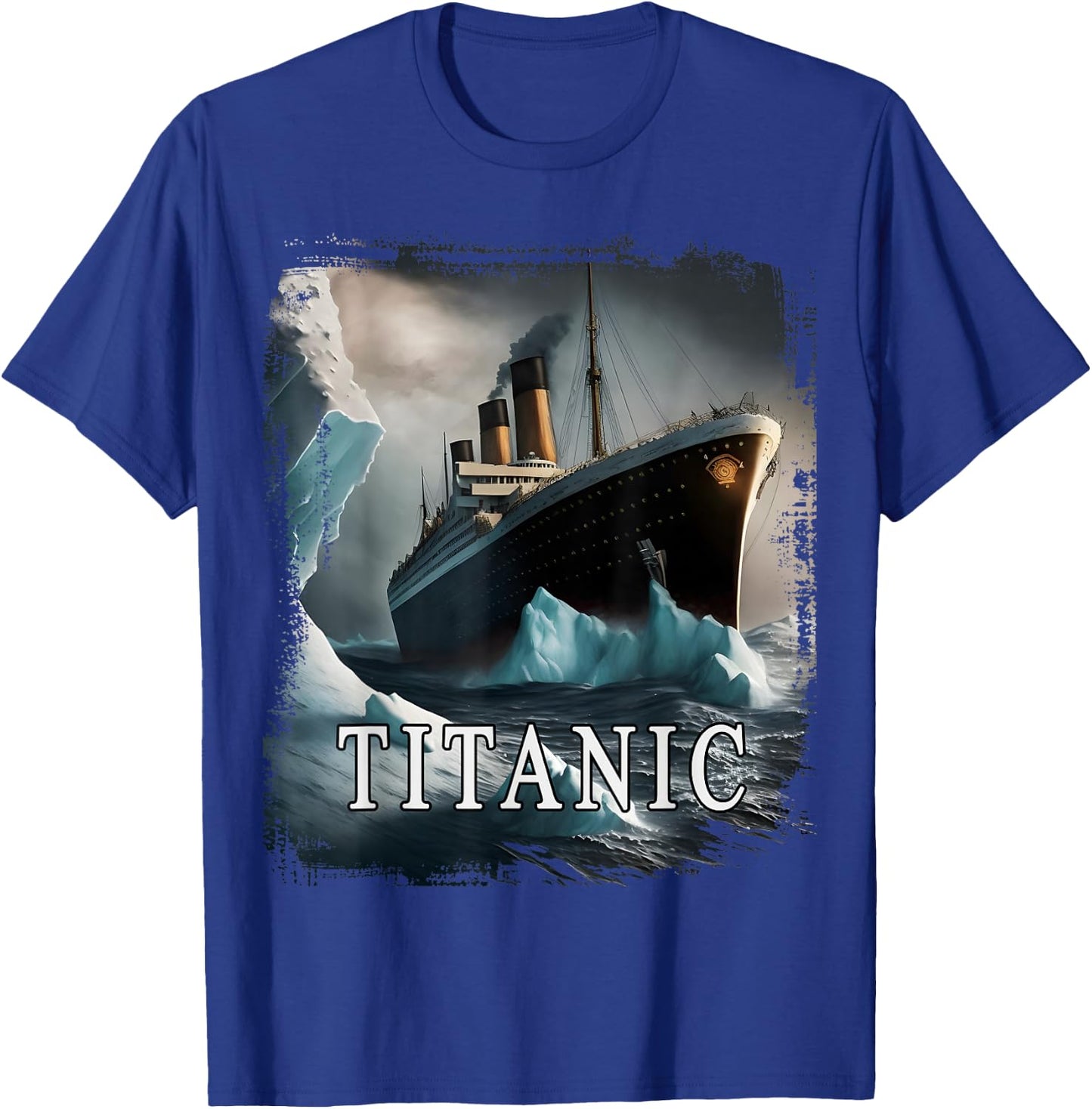 Titanic Boat Vintage Cruise Ship Sailing in 1912 hit Iceberg T-Shirt - T-Shirt | Royal