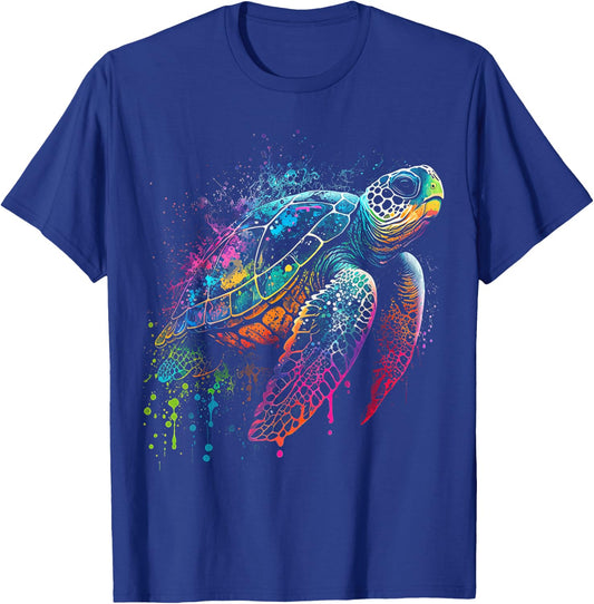 Sea Turtle Beach Lover Ocean Animal Graphic Novelty T-Shirt - T-Shirt | Royal