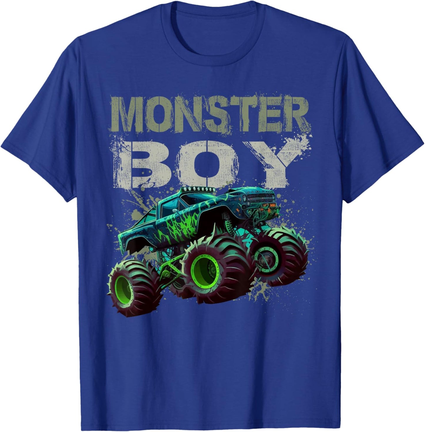 Monster Truck Boy Family Matching Monster Truck Lovers T-Shirt - T-Shirt | Royal