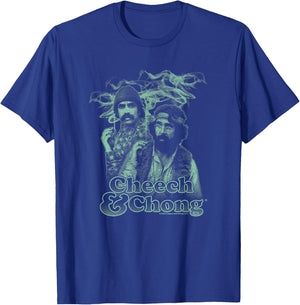 Cheech & Chong Smoking with Style Photography T-Shirt - T-Shirt | Royal