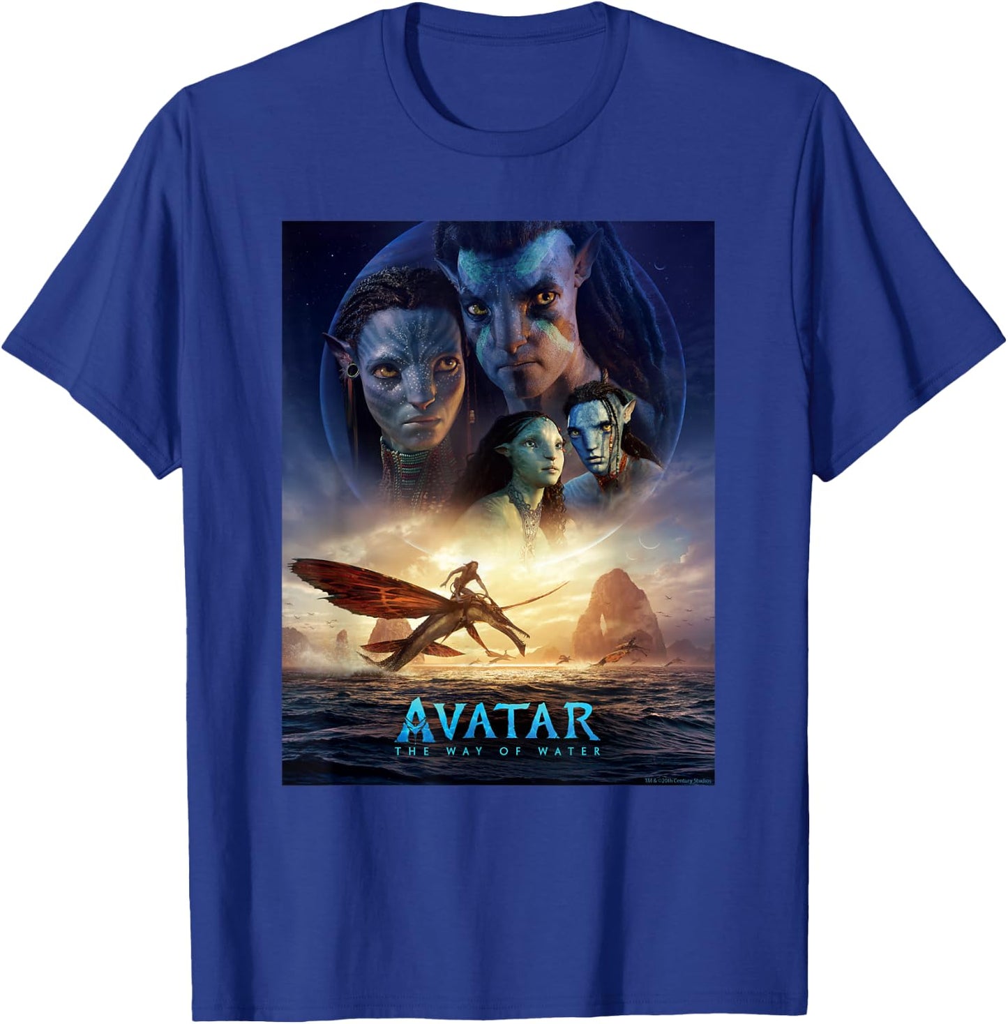 Avatar: The Way of Water Theatrical Movie Poster Small T-Shirt - T-Shirt | Royal