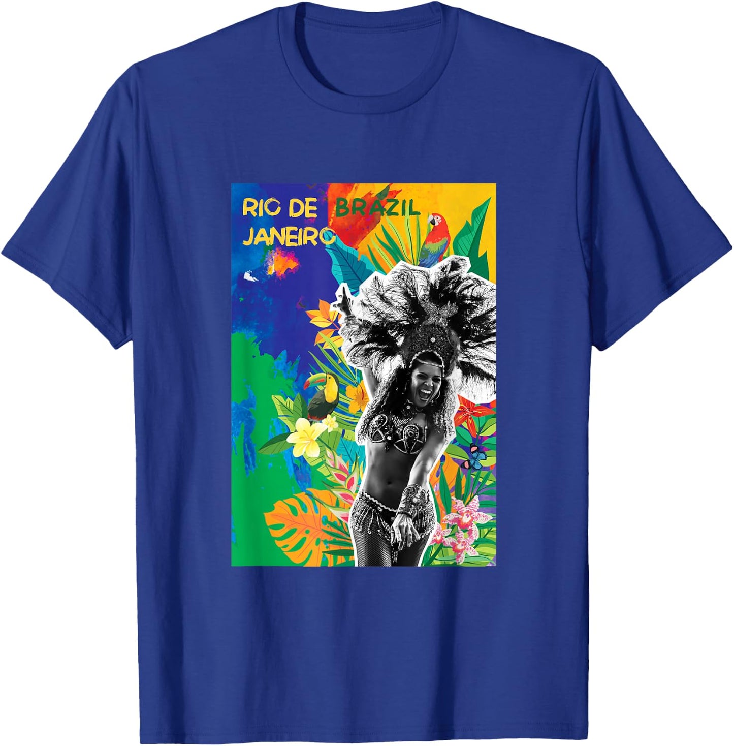 Samba Dancer Brazil Carnival Rio De Janeiro Colorful T-Shirt - T-Shirt | Royal