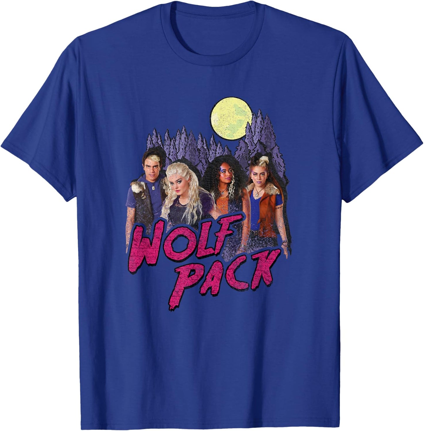 Disney Zombies Wolf Pack Full Moon Group Poster T-Shirt - T-Shirt | Royal
