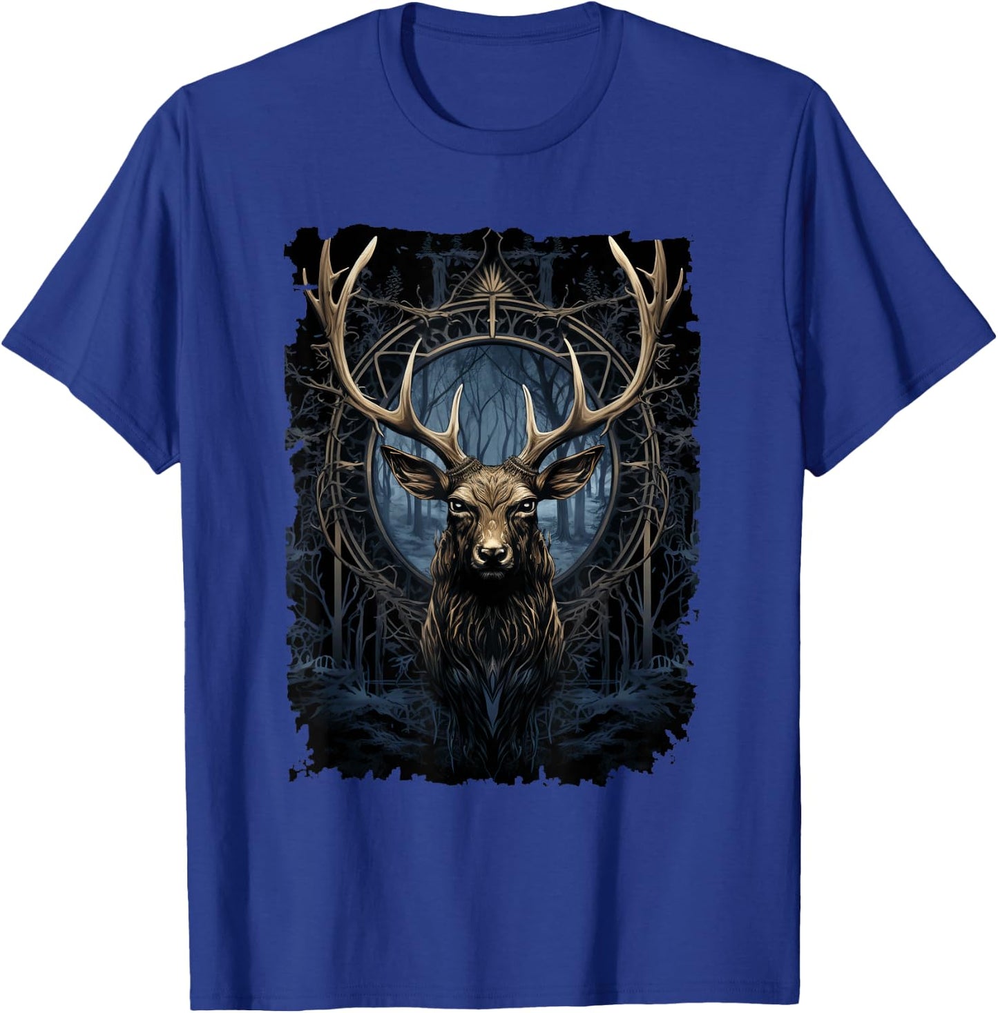 Magical Deer - Nature-Inspired Graphic T-Shirt - T-Shirt | Royal