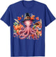 Fun and whimsical Thanksgiving Octo-Pilgrim - Octopus T-Shirt - T-Shirt | Royal